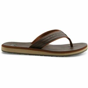 Quiksilver CARVER NUBUCK Férfi flip-flop papucs, barna, méret 41 kép