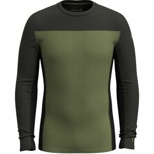 Smartwool CLASSIC THERMAL MERINO BL CRW Férfi thermo felső, sötétzöld, méret kép