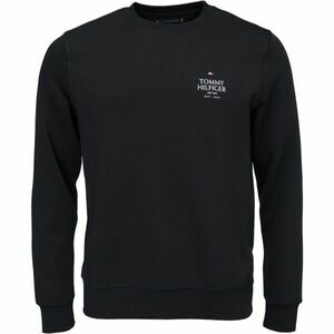 Tommy Hilfiger STACK SWEATSHIRT Férfi pulóver, fekete, méret kép