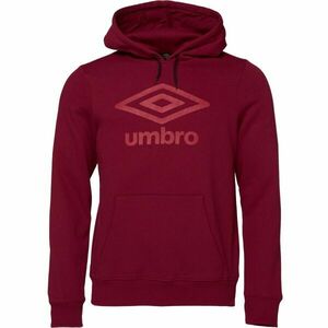 Umbro LARGE LOGO HOODIE ESSENTIALS Férfi pulóver, bordó, méret kép