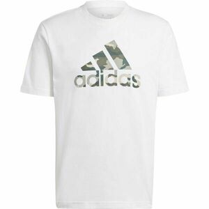 adidas CAMO BADGE OF SPORT TEE Férfi póló, fehér, méret kép