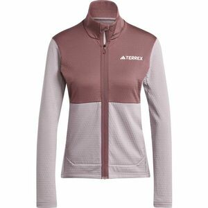 adidas TERREX MULTI LIGHT FLEECE FULL-ZIP Női pulóver, lila, méret kép