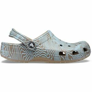 Crocs CLASSIC TOPOGRAPHIC CLOG Uniszex papucs, khaki, méret 42/43 kép