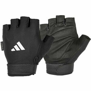 adidas ESSENTIAL ADJUSTABLE GLOVES Férfi súlyemelő kesztyű, fekete, méret kép