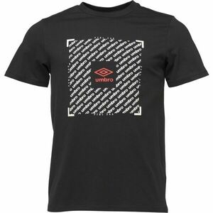 Umbro FTBL BOX GRAPHIC TEE Férfi póló, fekete, méret kép