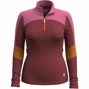 Smartwool CLASSIC THERMAL MERINO BL 1/4 ZIP Női thermo felső, bordó, méret kép