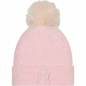 New Era MLB WMNS CHENILLE BOBBLE BEANIE NEW YORK YANKEES Téli sapka, rózsaszín, méret kép