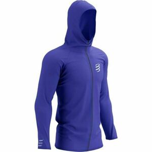 Compressport 3D THERMO SEAMLESS HOODIE ZIP Férfi sportos pulóver, kék, méret kép