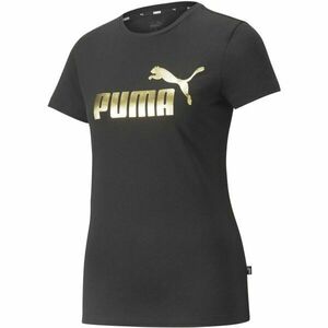 Puma ESS+ METALLIC LOGO TEE Női póló, fekete, méret kép