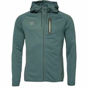 Umbro SPORTSWEAR FULL ZIP HOODIE Férfi cipzáras pulóver, sötétzöld, méret kép