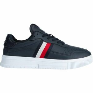 Tommy Hilfiger SUPERCUP LEATHER STRIPES Férfi teniszcipő, sötétkék, méret kép