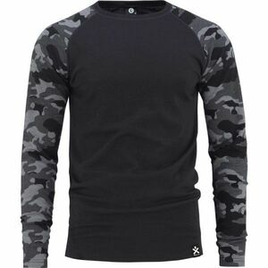 Bula CAMO MERINO WOOL CREW Férfi felső, fekete, méret kép