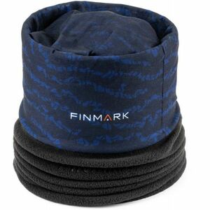 Finmark MULTIFUNCTIONAL SCARF Multifunkcionális kendő fleece anyaggal, sötétkék, méret kép