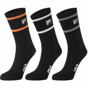 Fila MAN NORMAL SOCKS LIFESTYLE 3 PAIRS PACK Férfi zokni, fekete, méret kép