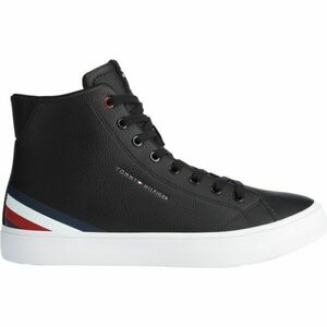 Tommy Hilfiger TH HI VULC CORE LTH Férfi teniszcipő, fekete, méret kép