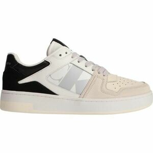 Calvin Klein BASKET CUPSOLE LACEUP MIX LTH WN Női teniszcipő, fehér, méret kép