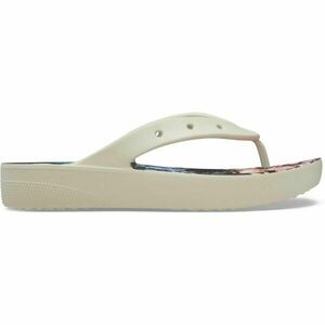 Crocs CLASSIC PLATFORM RETRO RESORT FLIP Női flip-flop papucs, bézs, méret 36/37 kép