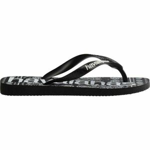 HAVAIANAS TOP LOGO MANIA FASHION Uniszex flip-flop papucs, fekete, méret 47/48 kép