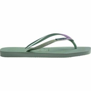 HAVAIANAS SQUARE GLITTER Női flip-flop papucs, világoszöld, méret 39/40 kép