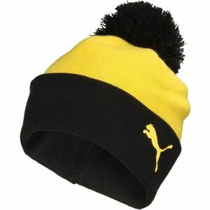 Puma BORUSSIA DORTMUND ESSENTIALS POM POM BEANIE Téli sapka, sárga, méret kép