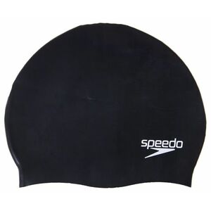 Speedo plain moulded silicone cap fekete kép