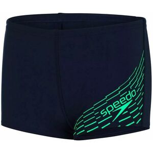 Speedo medley logo aquashort boy navy/fake green 164cm kép