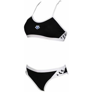 Arena icons bikini cross back solid black/white xxs - uk28 kép