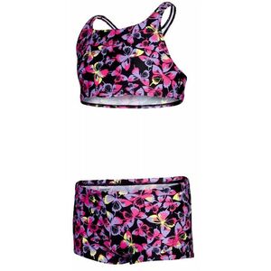 Speedo printed boyleg 2 piece girl black/rose/miami lilac 116cm kép