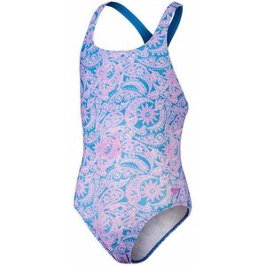 Speedo printed medalist girl baja blue/neon violet/white 140cm kép