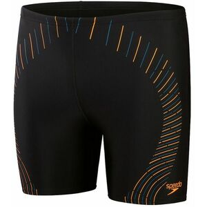 Speedo duo logo print mid jammer black/mandarin peel/dark teal xxl - kép