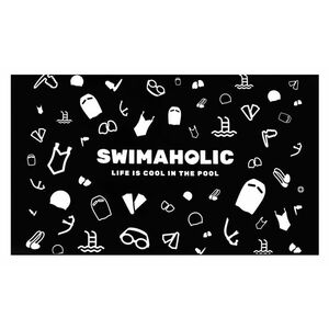 Swimaholic swimming world microfibre towel fekete kép