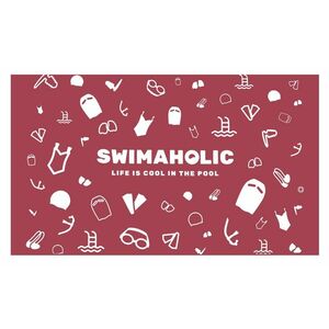 Swimaholic swimming world microfibre towel piros kép