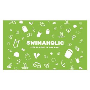 Swimaholic swimming world microfibre towel zöld kép