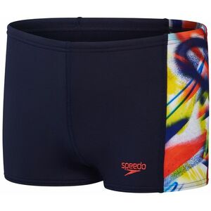 Speedo digital panel aquashort boy true navy/watermelon/bitter lime kép