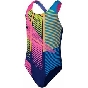 Speedo digital placement splashback girls navy/pink 176cm kép