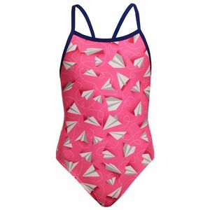 Funkita paper pink single strap one piece girls 164cm kép