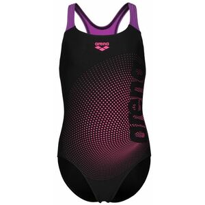 Arena feel front-lined dim light swim pro back girls black/pink 116cm kép