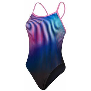 Speedo placement digital turnback one piece black/kiki pink/picton kép