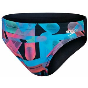 Speedo allover digital 7cm brief true navy/siren red s - uk32 kép