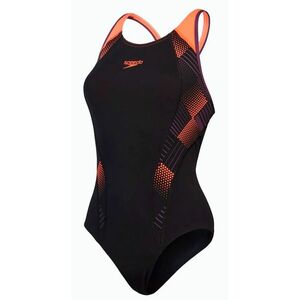 Speedo placement laneback black/siren red/plum dandy s - uk32 kép