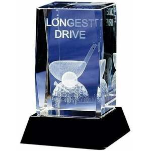 Longridge Longest Drive Crystal Golf trófea kép