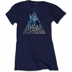 Def Leppard Ing Triangle Logo Womens Navy Blue XL kép