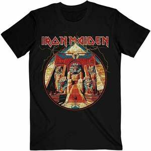 Iron Maiden Ing Powerslave Lightning Circle Unisex Black S kép