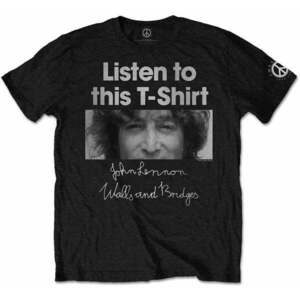 John Lennon Ing Listen Unisex Black 2XL kép