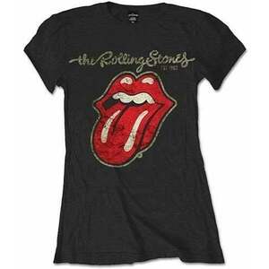 The Rolling Stones Ing Plastered Tongue Womens Black M kép