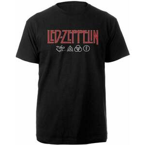 Led Zeppelin Ing Logo & Symbols Unisex Black M kép