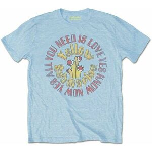 The Beatles Ing Yellow Submarine All You Need Is Love Circle Vintage Unisex Light Blue XL kép