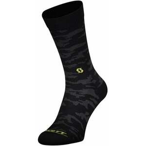 Scott Sock Trail Camo Crew Black-Sulphur Yellow S Futózoknik kép