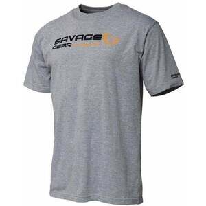 Savage Gear Horgászpóló Signature Logo T-Shirt Grey Melange S kép