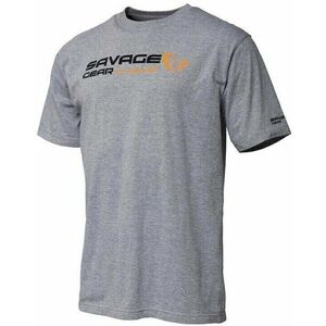 Savage Gear Horgászpóló Signature Logo T-Shirt Grey Melange L kép